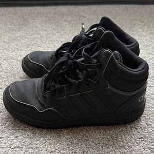 Adidas Boy’s Black Mid-Top Athletic Sneakers